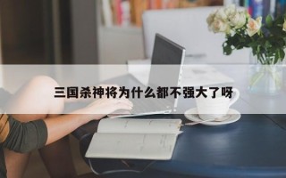 三国杀神将为什么都不强大了呀