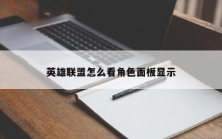 英雄联盟怎么看角色面板显示