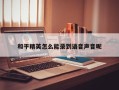 和平精英怎么能录到语音声音呢