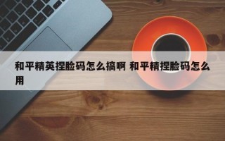 和平精英捏脸码怎么搞啊 和平精捏脸码怎么用