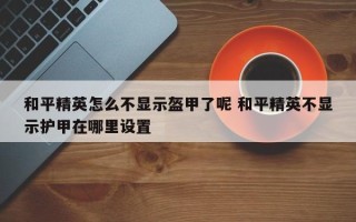 和平精英怎么不显示盔甲了呢 和平精英不显示护甲在哪里设置