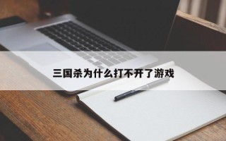 三国杀为什么打不开了游戏