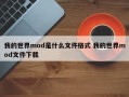 我的世界mod是什么文件格式 我的世界mod文件下载