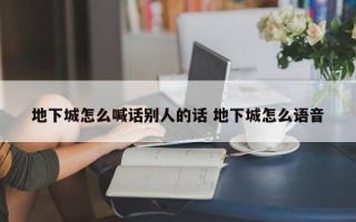 地下城怎么喊话别人的话 地下城怎么语音