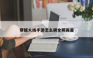 穿越火线手游怎么调全屏画面