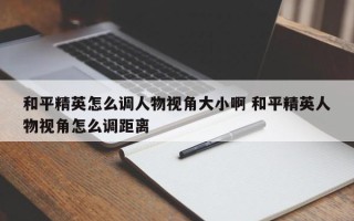 和平精英怎么调人物视角大小啊 和平精英人物视角怎么调距离