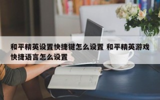 和平精英设置快捷键怎么设置 和平精英游戏快捷语言怎么设置