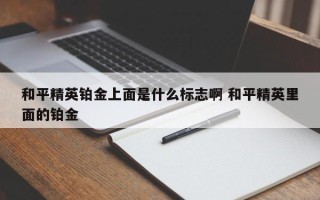 和平精英铂金上面是什么标志啊 和平精英里面的铂金