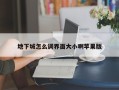 地下城怎么调界面大小啊苹果版